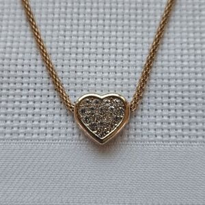 Vintage Gold Heart Pendant Necklace